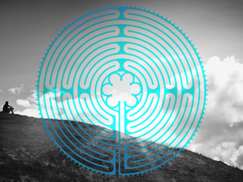 A labyrinth, symbolizing a reflective journey